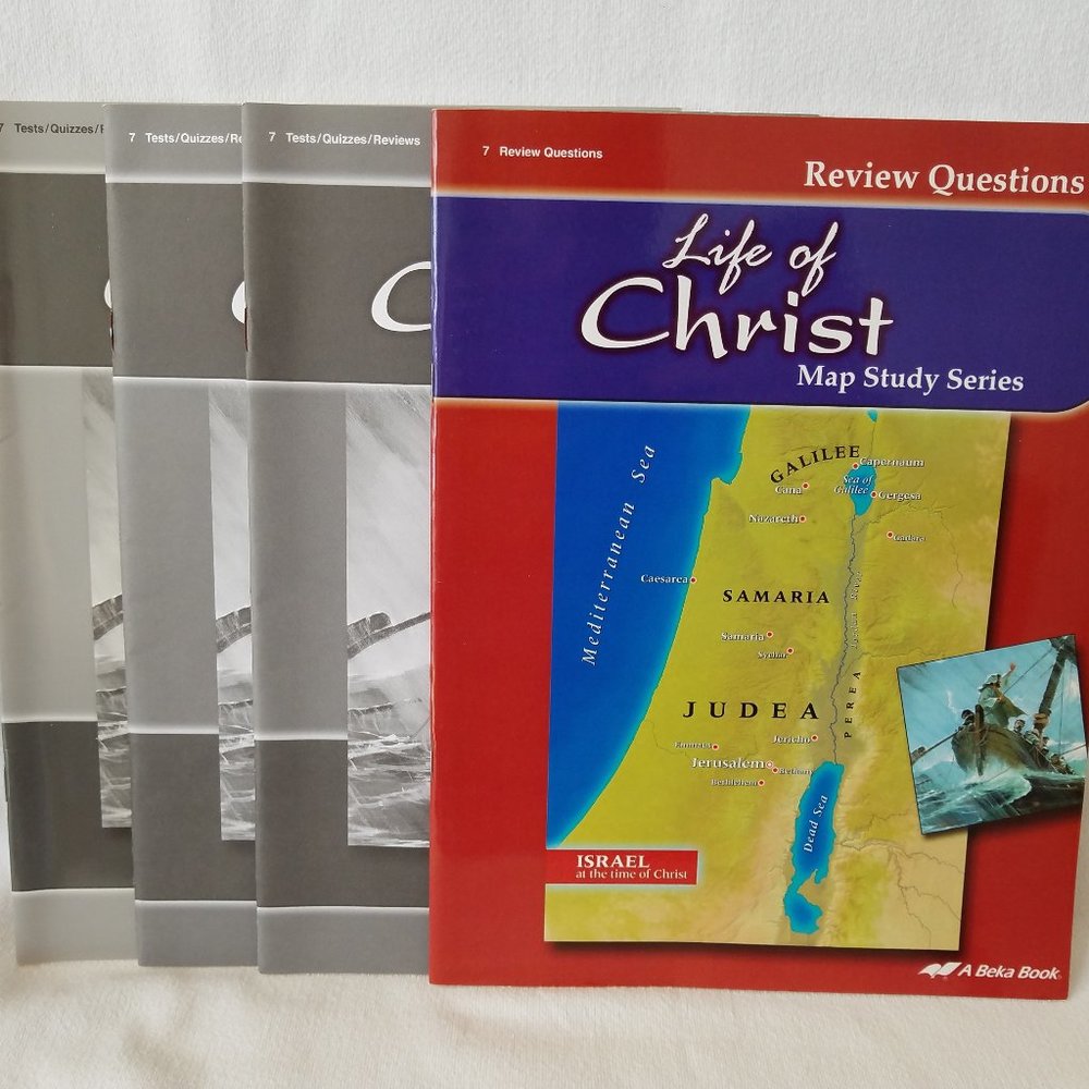 Abeka Life of Christ Map Study Series 7, Lot of 4